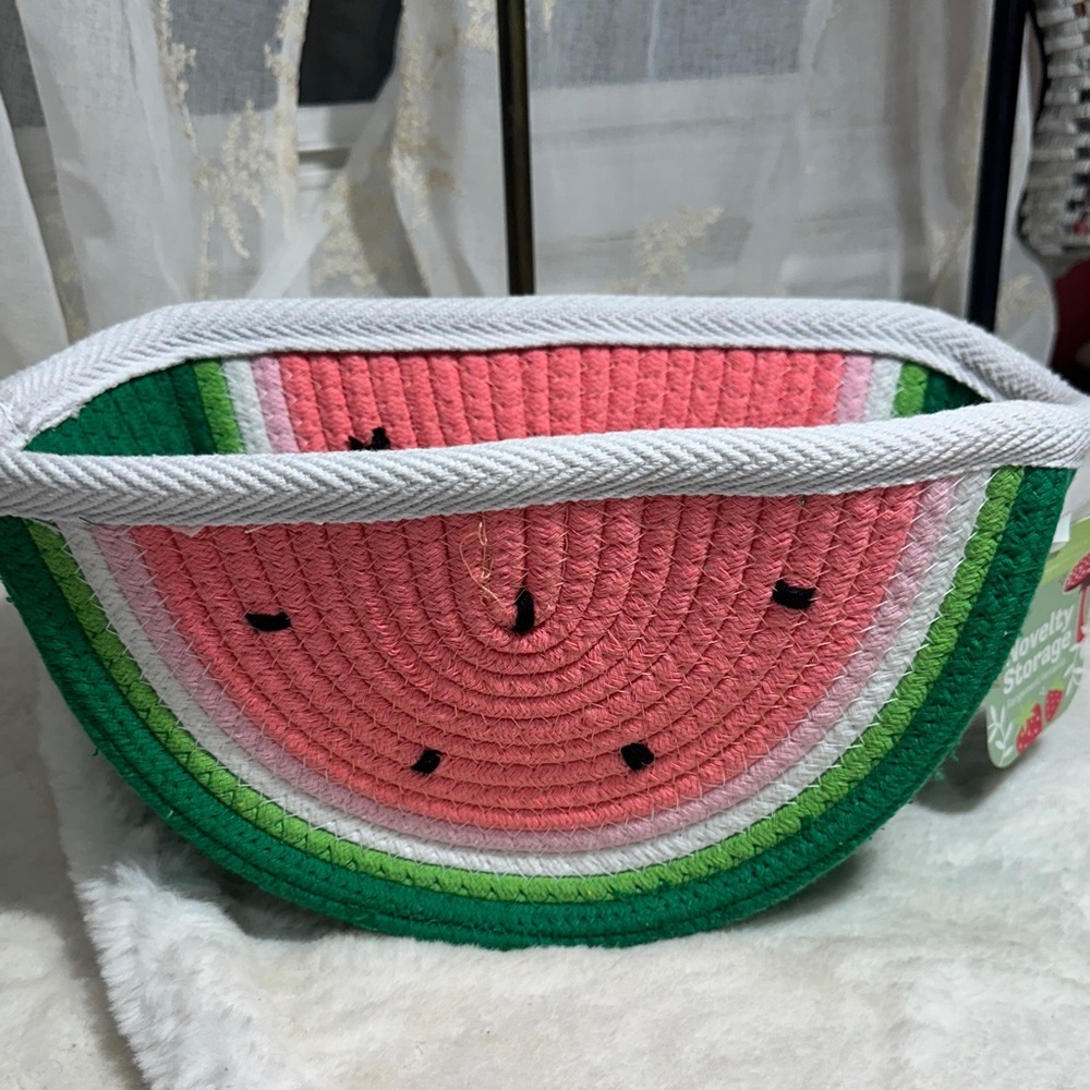 Taylor Madison watermelon half moon novelty storage basket
